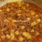 Aloo Qeema with Shimla Mirch