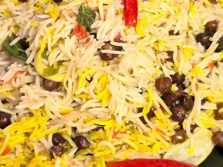 Black Chana Pulao (Pressure Cooker)