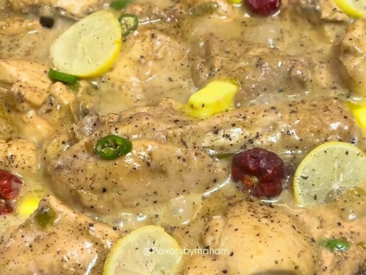 Creamy Lemon Pepper Chicken Karahi